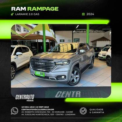 RAM RAMPAGE 2.0 HURRICANE 4 TURBO GASOLINA LARAMIE 4X4 AUTOMÁTICO